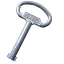 Schlssel fr Drehriegel, Doppelbart, Zinkdruckguss