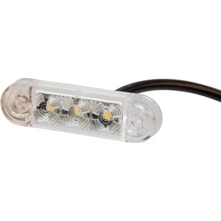 Seitenmarkierungsleuchte LED weiß mit 500 mm Kabel