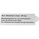 Sttzlastaufkleber, Sttzlast max. 50 kg