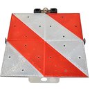 Parkwarntafel rechtsabweisend mit 8 Reflektoren