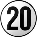 20 km/h-Aufkleber,  200 mm