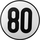 80 km/h-Aufkleber,  200 mm
