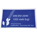 Hinweisaufkleber Zurrpunkt, DIN EN12640, 1000 daN