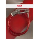 Abreiseil mit Gabel und Bolzen, L 1050 mm, rot