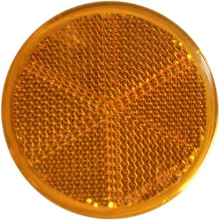 2 x Seitenrckstrahler  60 mm, gelb, zum Kleben